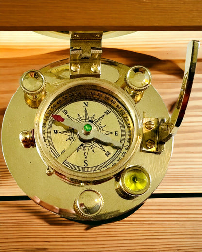Navigatiekompas met Sextant en Personaliseringsmogelijkheid - Maritiem XL