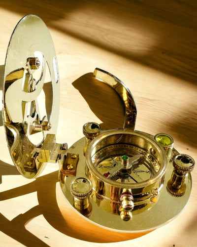 Navigatiekompas met Sextant en Personaliseringsmogelijkheid - Maritiem XL