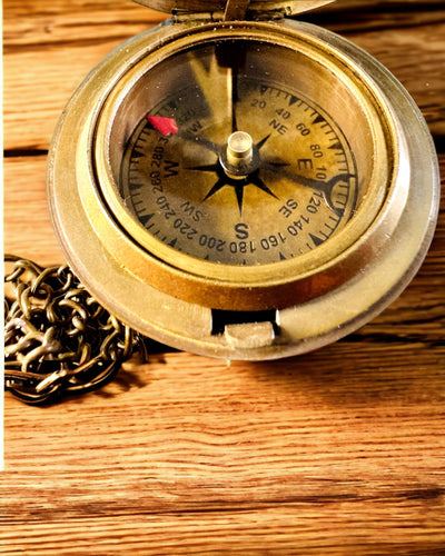 Reizigerskompas met gravure, personalisatie – Handwerk van Indiase Ambachtslieden