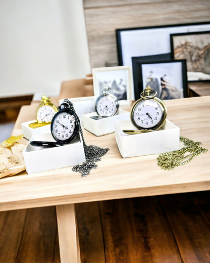 Klassieke Zilveren Zakhorloge met Graveeroptie