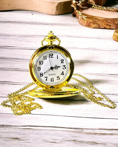 Gouden Vintage Zakhorloge met Graveermogelijkheid