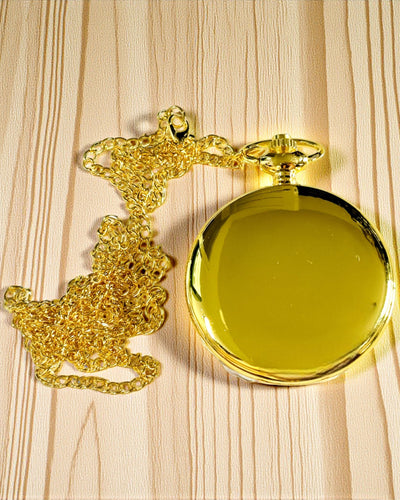 Gouden Vintage Zakhorloge met Graveermogelijkheid