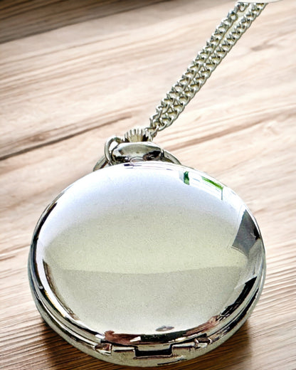 Klassieke Zilveren Zakhorloge met Graveeroptie
