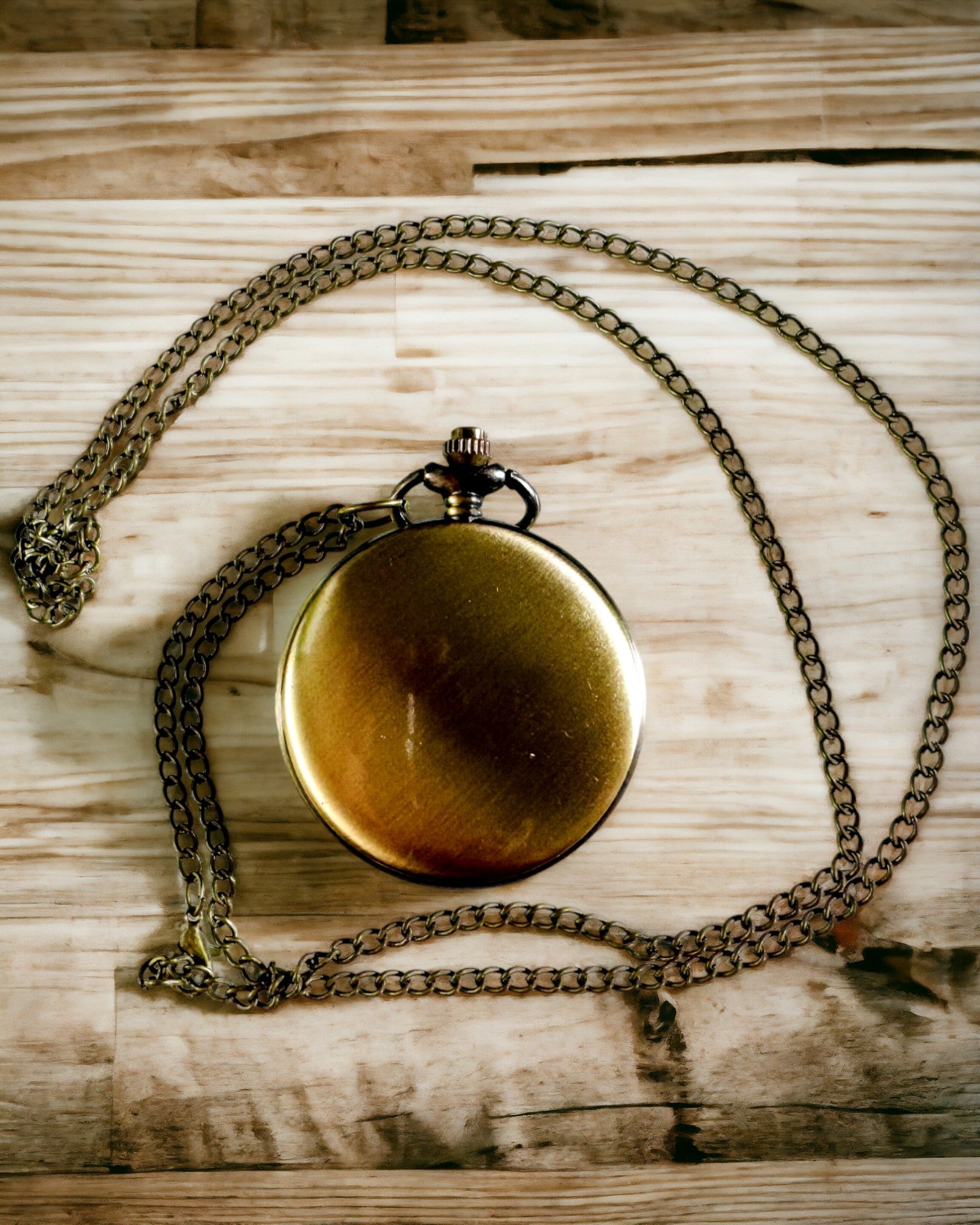 Vintage zakhorloge met personalisatiemogelijkheid - geborsteld goud