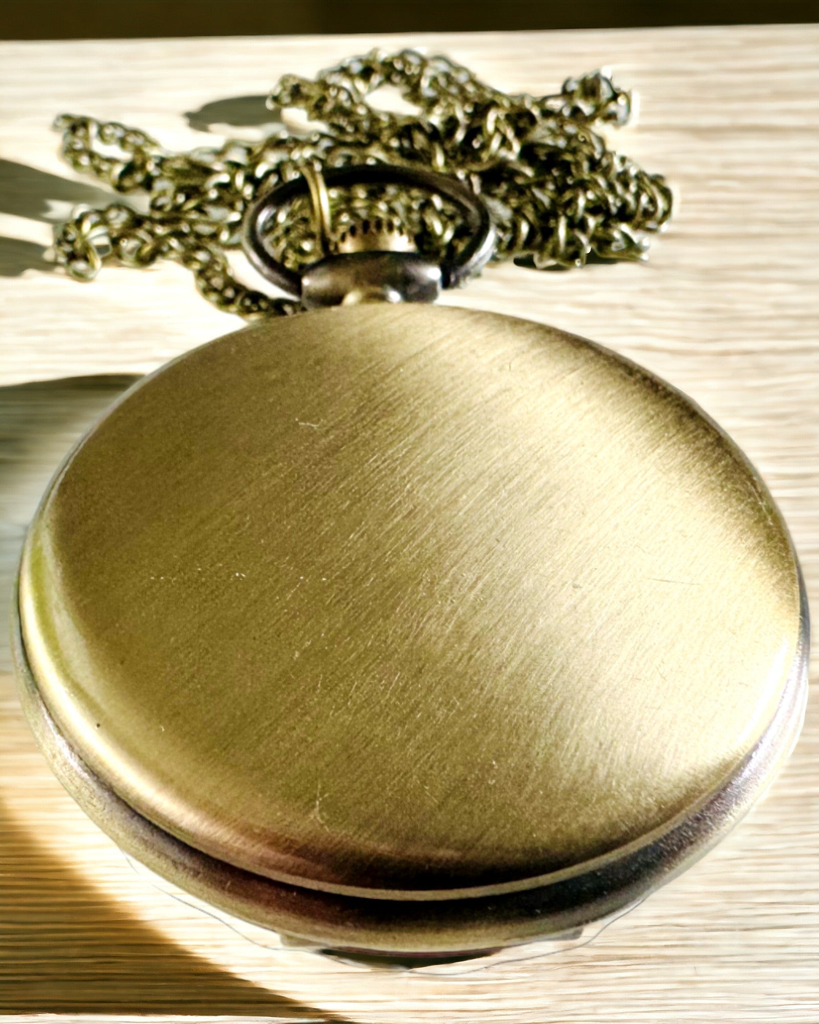 Vintage zakhorloge met personalisatiemogelijkheid - geborsteld goud