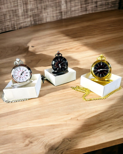 Zwarte zakhorloge "Elegancja Czasu" met personalisatieoptie