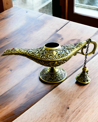 Magische Lamp van Aladdin met Graveeroptie - Variant Geschaafd Goud