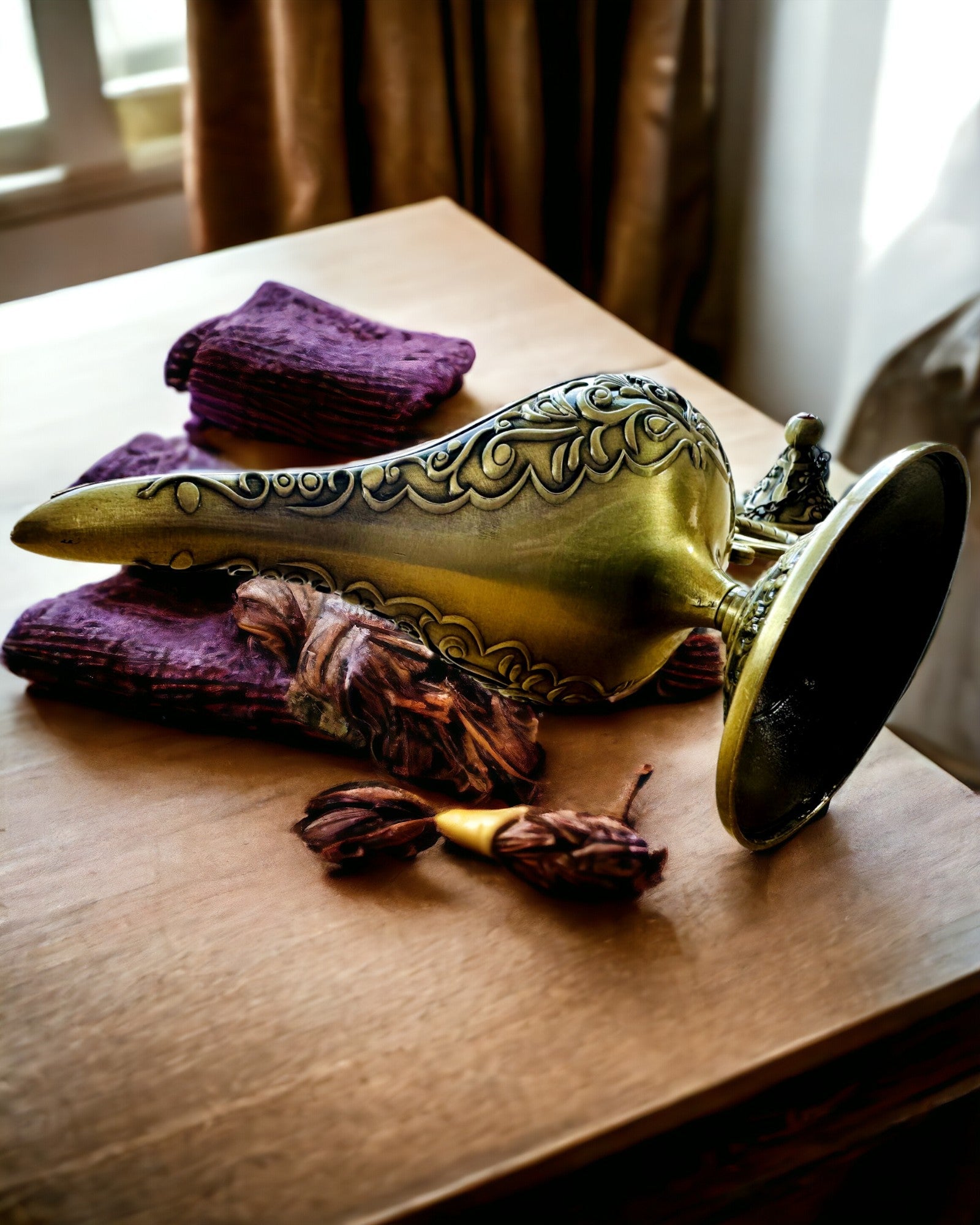 Magische Lamp van Aladdin met Graveeroptie - Variant Geschaafd Goud