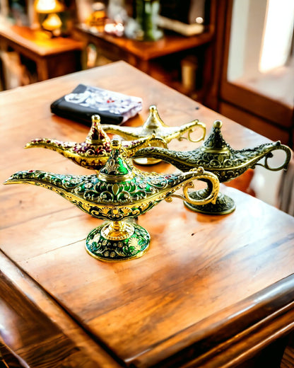 Magische Lamp van Aladdin met Graveeroptie - Variant Geschaafd Goud