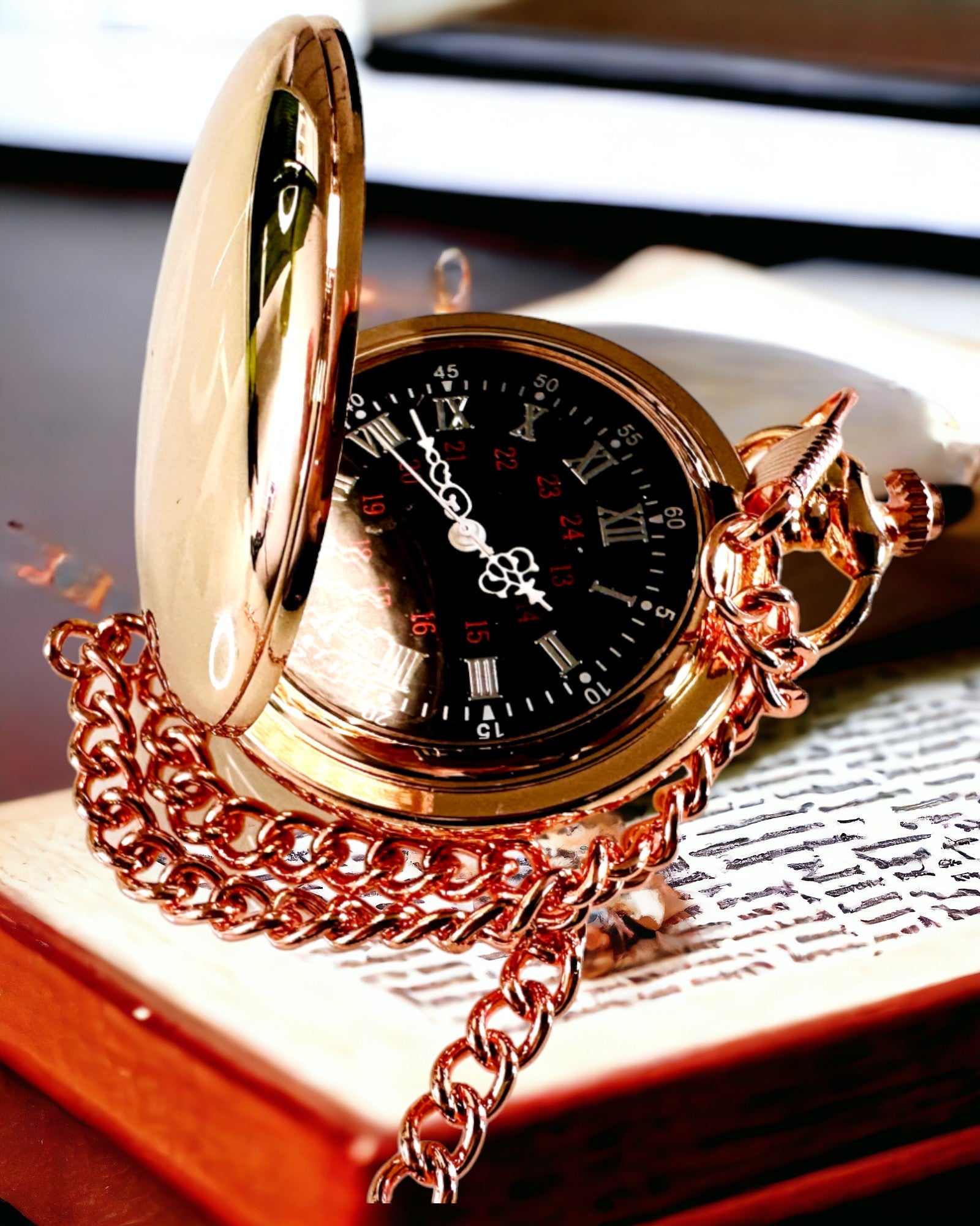 Klassieke Stijl Zakhorloge – Roségoud, Vintage Elegantie
