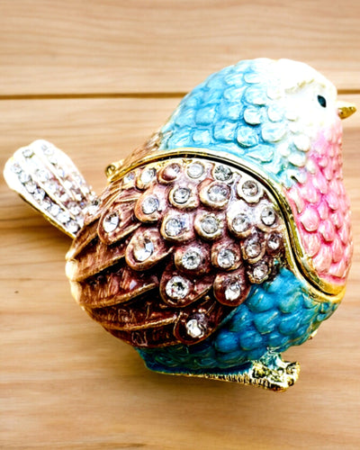 Kleurrijk Musje met Gravure - Schattige Schatkist