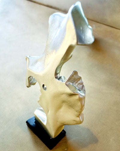 Beeldje "Elegantie in Steen" kleur zilver - Decoratief met Optie voor Graveren, 2 afmetingen om te kiezen