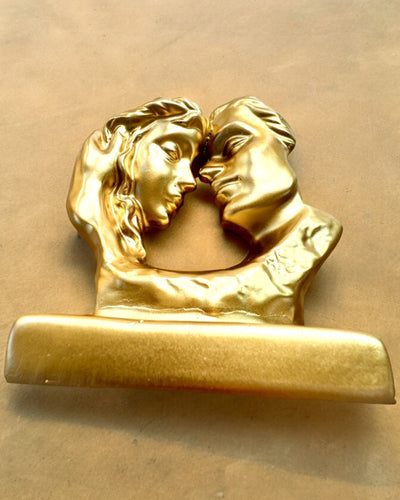 "Złote Złączenie" figuur - 13,5 cm hoog, Decoratief met Graveeroptie