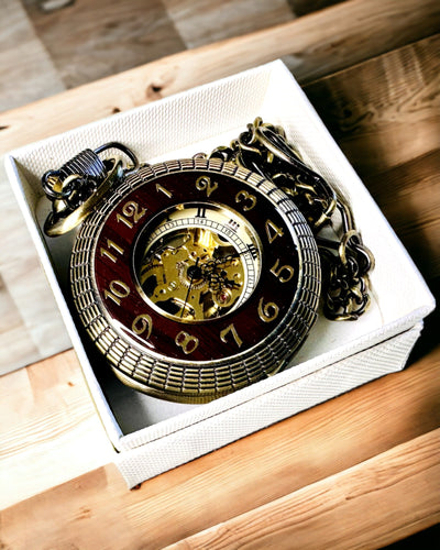 Zakhorloge met zichtbaar mechanisme – personalisatieoptie door graveren