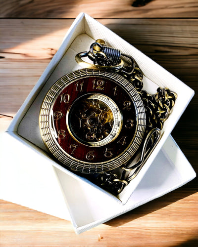 Zakhorloge met zichtbaar mechanisme – personalisatieoptie door graveren