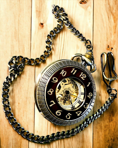 Zakhorloge met zichtbaar mechanisme – personalisatieoptie door graveren