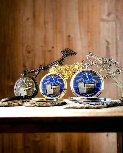 Zakhorloge "Astrum Temporis" - Gouden rand. Mogelijkheid tot personalisatie met gravure