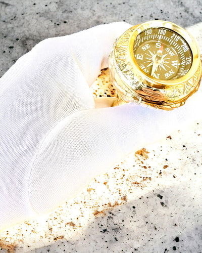 Kompasso Black - Wandelstok - Handgesneden Hout - Exclusieve Editie met Gravure Optie