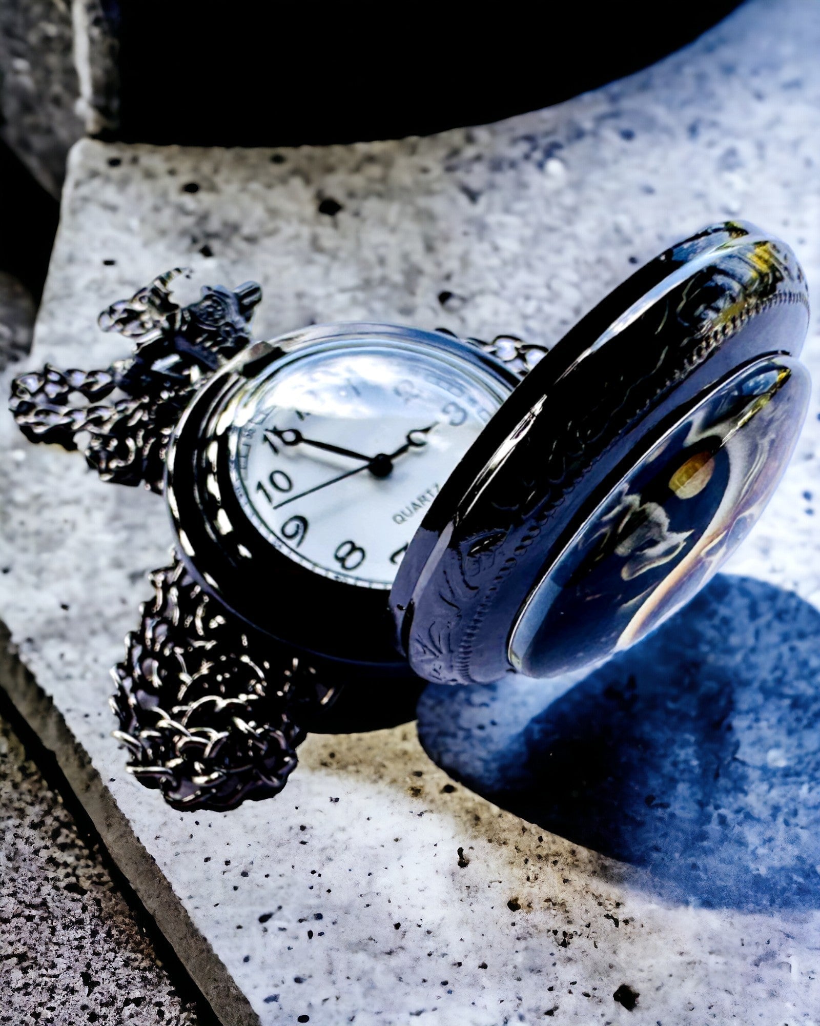 Zakhorloge "Mystic Wolves" met personalisatieoptie voor gravure