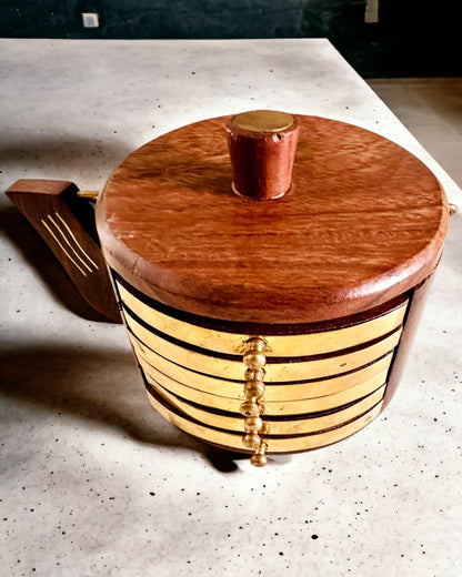 Retro Houten "Theedoos" met Gravure Optie