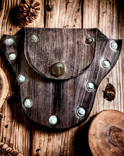 Boszakje van het Boskaboutertje - Handgemaakt Klein Leren Zakje