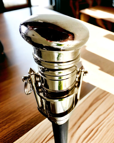 WANDELSTOK MET HANDVAT EN TELESCOOPFUNCTIE – ELEGANT EN MODIEUS, 95 CM - kapiteins "Navigator's Crest"