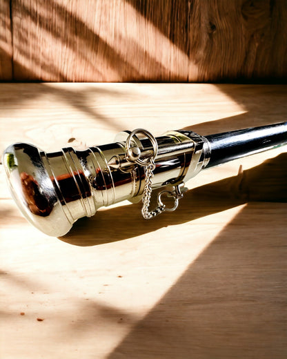 WANDELSTOK MET HANDVAT EN TELESCOOPFUNCTIE – ELEGANT EN MODIEUS, 95 CM - kapiteins "Navigator's Crest"