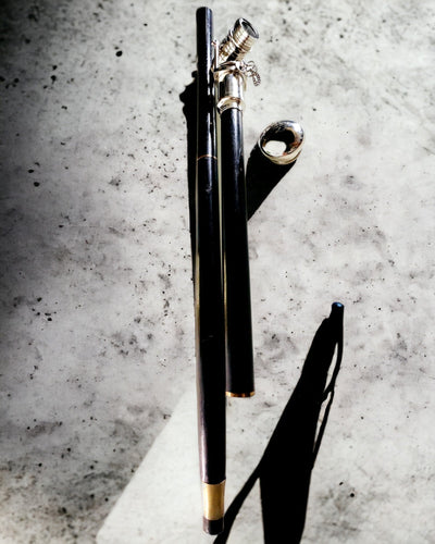 WANDELSTOK MET HANDVAT EN TELESCOOPFUNCTIE – ELEGANT EN MODIEUS, 95 CM - kapiteins "Navigator's Crest"