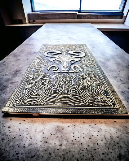 Magiczny Notes, notitieboek "Boski Byk" - Elegante en Unieke Papeterie, personalisatie met gravure