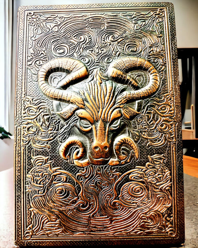 Magiczny Notes, notitieboek "Boski Byk" - Elegante en Unieke Papeterie, personalisatie met gravure