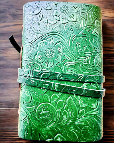 Premium Lederen Notitieboek "Natuurlijke Elegantie" - 200 pagina's, 120g, notitieboek, schetsboek, 2 kleuren beschikbaar, personalisatie met gravure