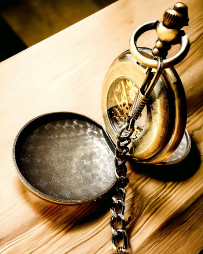 Klassieke zakhorloge "Vintage Elegance", kleur goud, mogelijkheid tot personalisatie met gravure