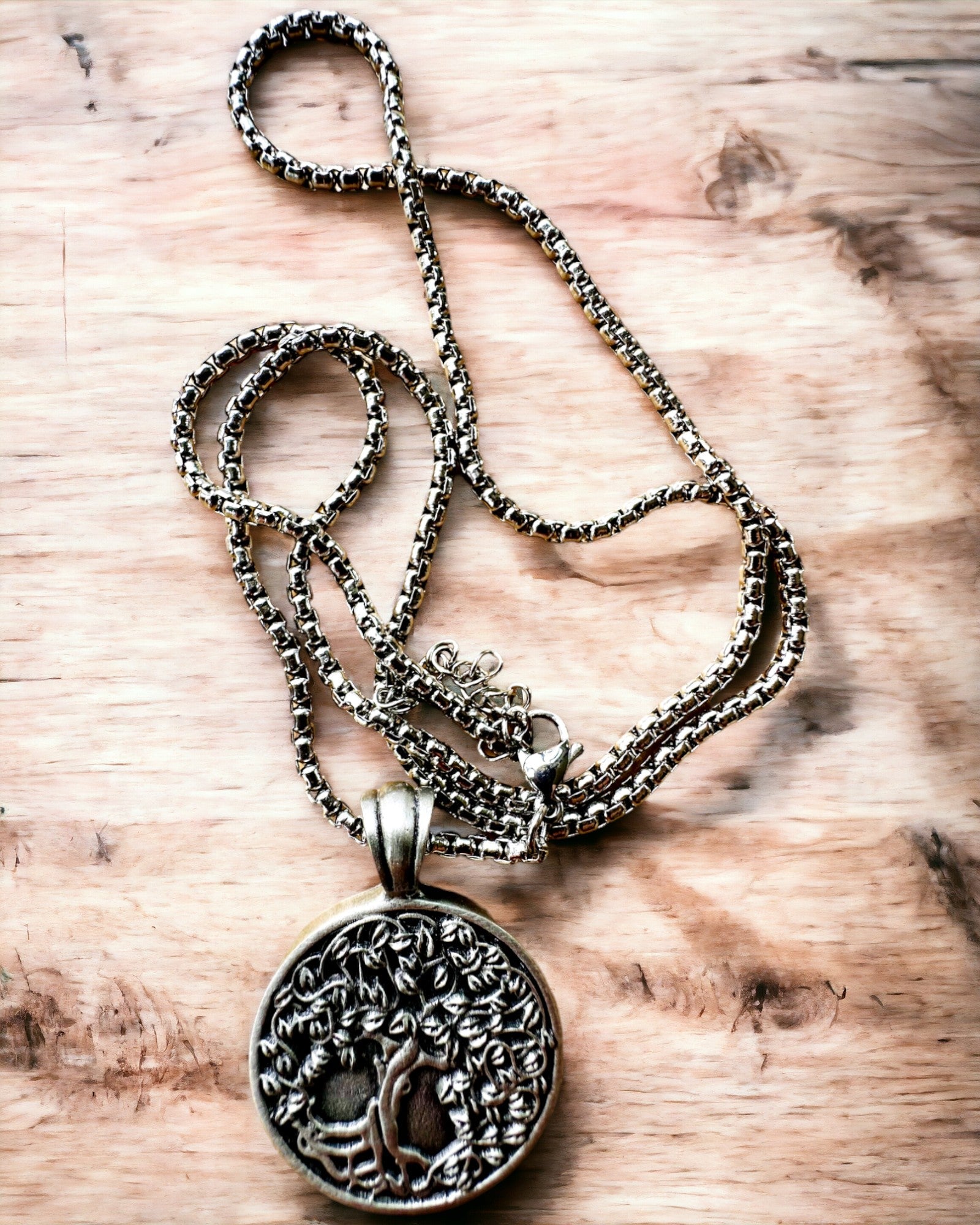 Amulet van de Boom des Levens met Gravure Optie - ketting "Vitaliteit van de Natuur", personalisatie