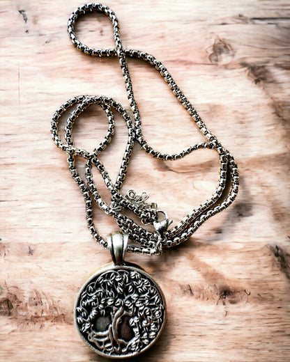 Amulet van de Boom des Levens met Gravure Optie - ketting "Vitaliteit van de Natuur", personalisatie