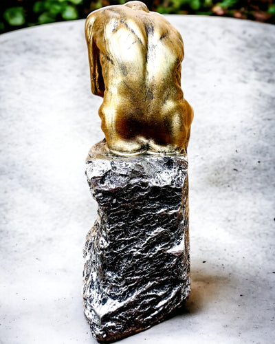 Gouden Denker - Beeldje van hars, personalisatie met gravure