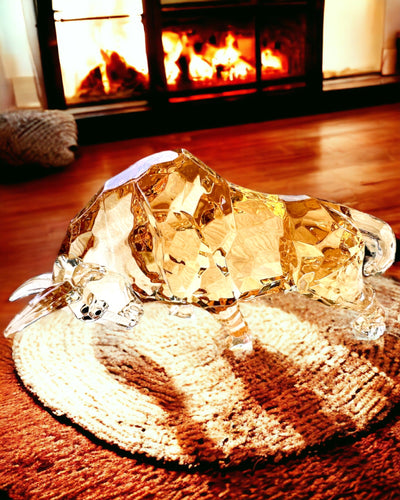 Beeld "Gouden Stier" van Hars, transparant design, mogelijkheid tot personalisatie