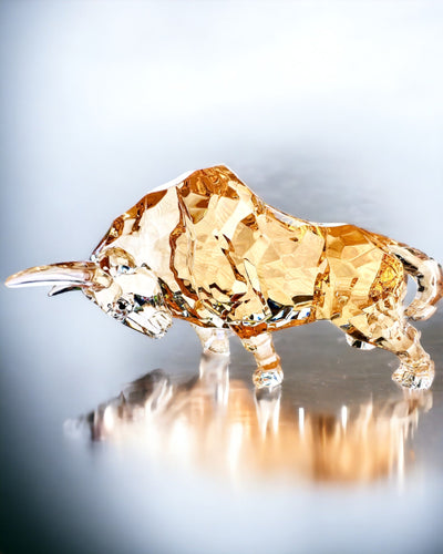 Beeld "Gouden Stier" van Hars, transparant design, mogelijkheid tot personalisatie