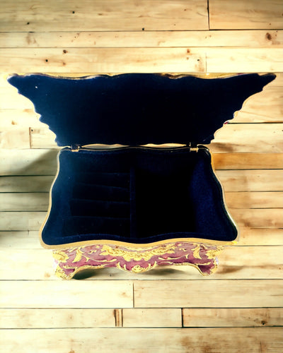 Vintage Stijl Sieraden Organizer – Metalen Schatkistje met Decoratieve Elementen