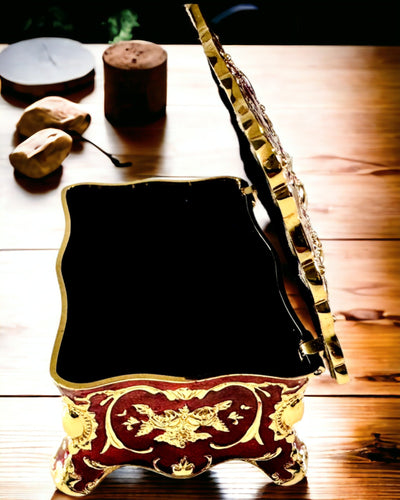 Vintage Stijl Sieraden Organizer – Metalen Schatkistje met Decoratieve Elementen