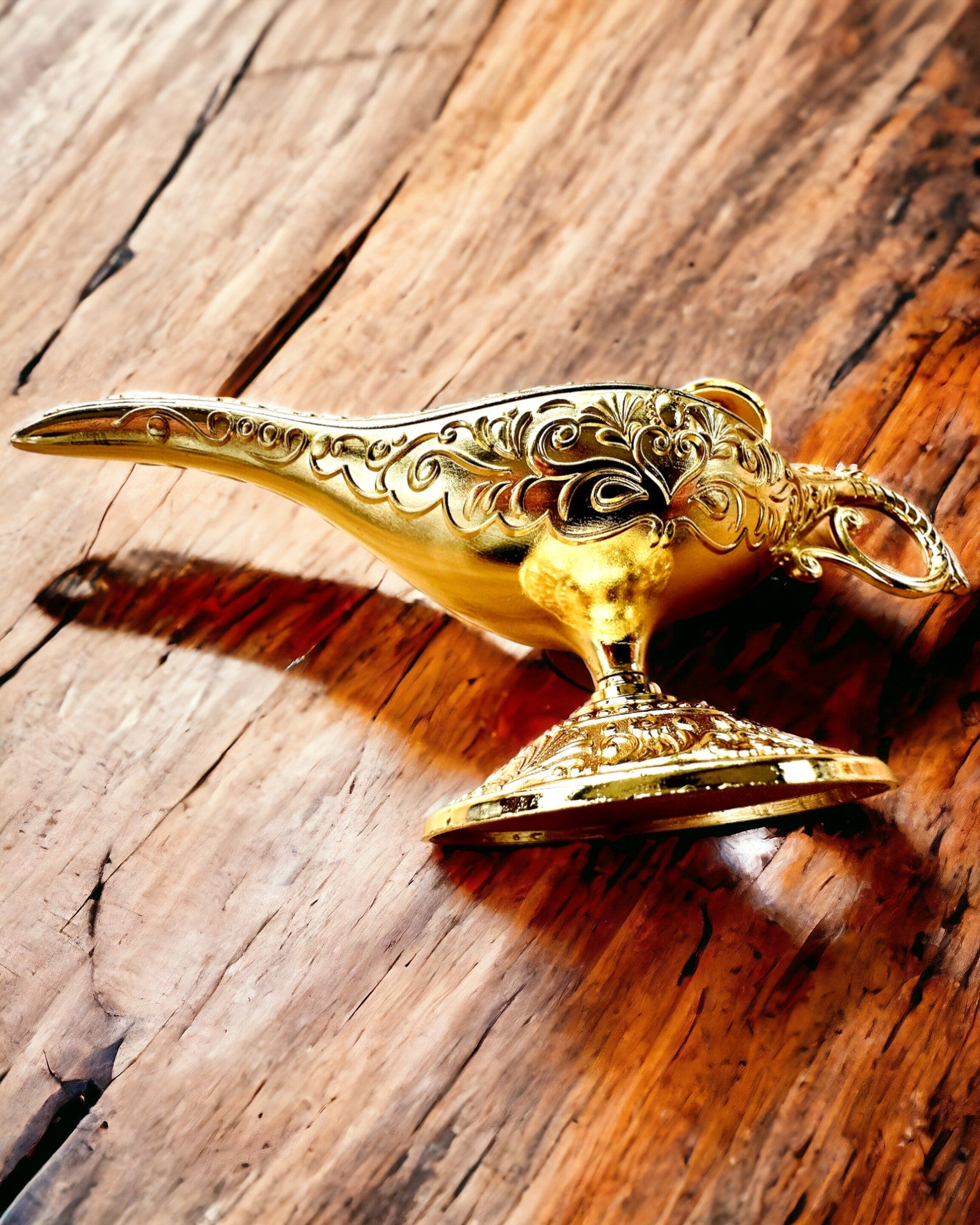 Magische Lamp van Aladdin met Graveeroptie - Klassieke Gouden Variant, verweven