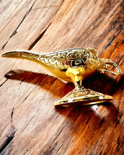 Magische Lamp van Aladdin met Graveeroptie - Klassieke Gouden Variant, verweven