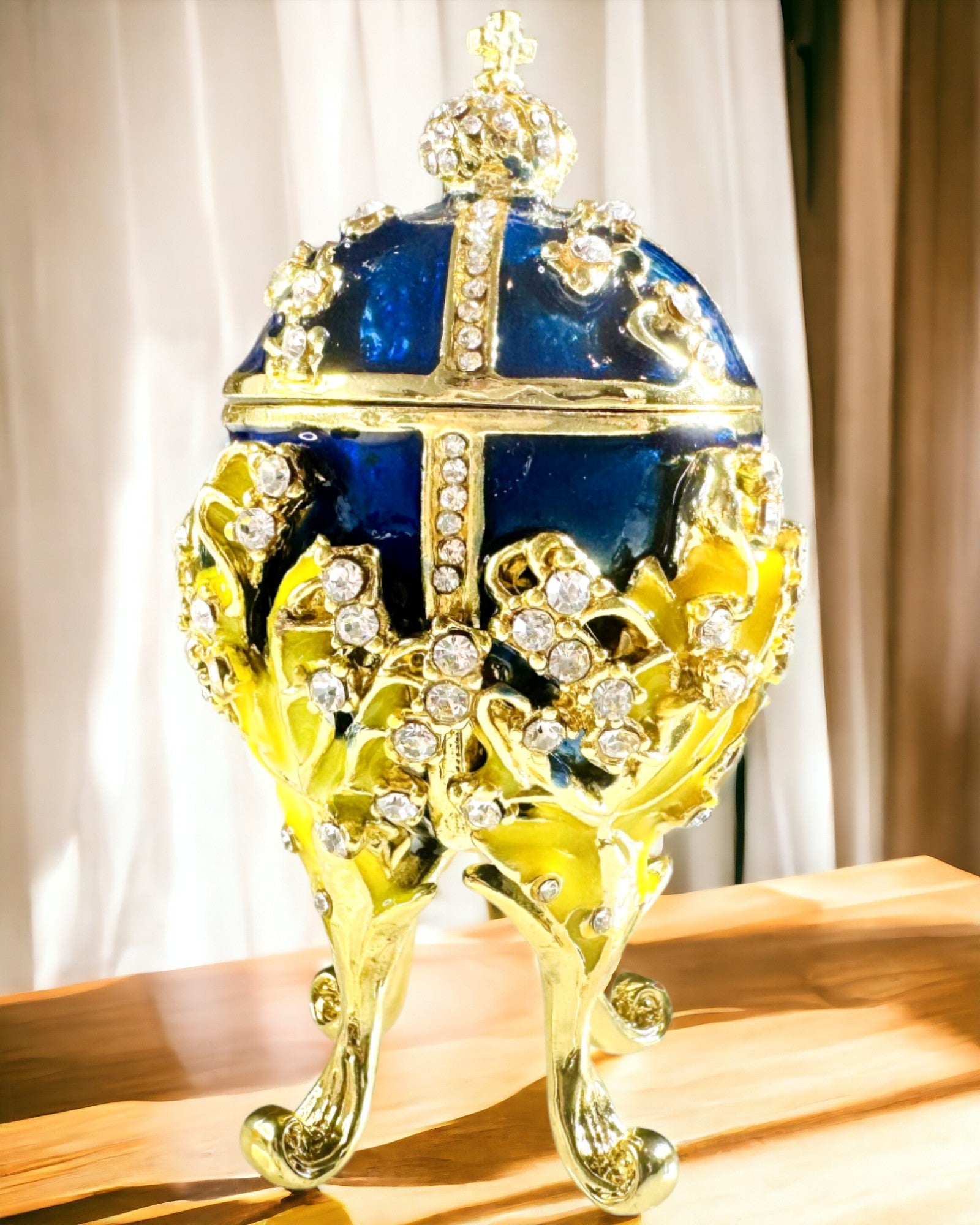 Sieradendoos 'Keizerlijk Ei' Faberge – Vintage Stijl, Decoratieve Accessoirehouder
