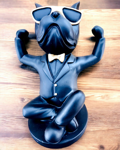 Figurka Bulldog Elegance - Exclusieve wijnglashouder, mogelijkheid tot personalisatie met gravure