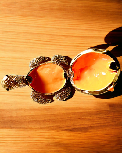 Sieradendoosje "Żółwiowa Rodzinka" - kleur groen, personalisatie met gravure