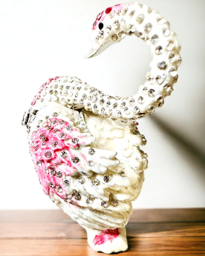 Elegante Sieradendoos "Zwanenjuweel" - personalisatie met gravure