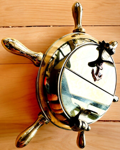 Messing Kapiteinsasbak - optie voor personalisatie als cadeau met gravure, handgemaakt