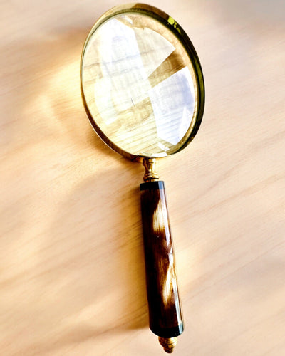 Grote Retro Vergrootglas, mogelijkheid tot personalisatie als cadeau met gravure - varianten om uit te kiezen