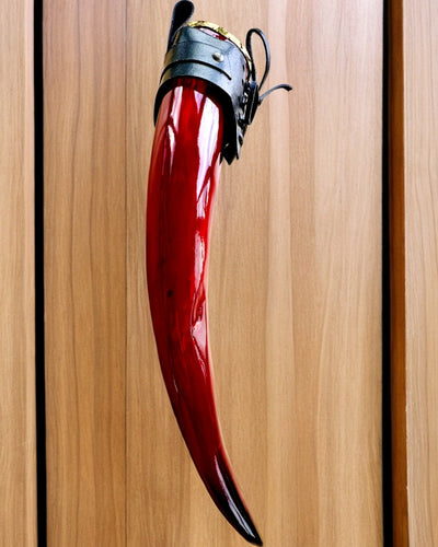 Krijgers hoornbeker - Rood - met mogelijkheid tot personalisatie met gravure