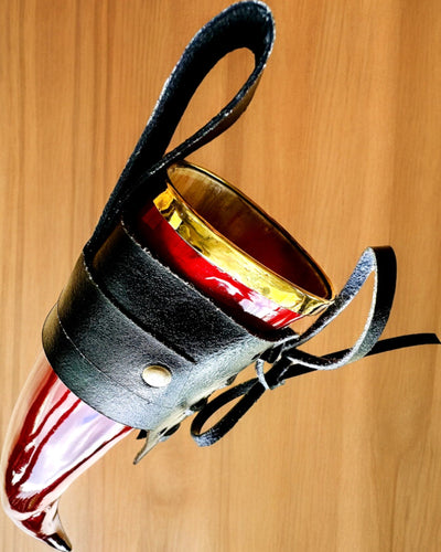 Krijgers hoornbeker - Rood - met mogelijkheid tot personalisatie met gravure