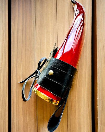 Krijgers hoornbeker - Rood - met mogelijkheid tot personalisatie met gravure